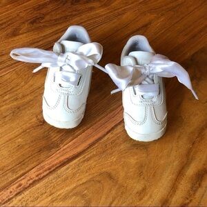 White Puma Roma Heart Patent Sneaker With Ribbon Laces